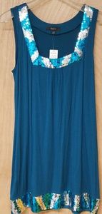 Teal sequined Express party dress